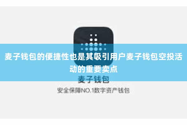 麦子钱包的便捷性也是其吸引用户麦子钱包空投活动的重要卖点